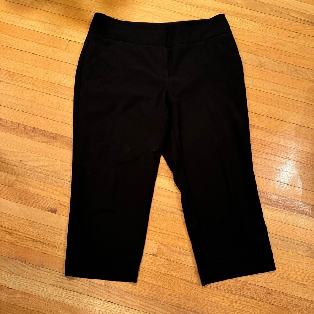 Nicole Miller cropped black pants 12